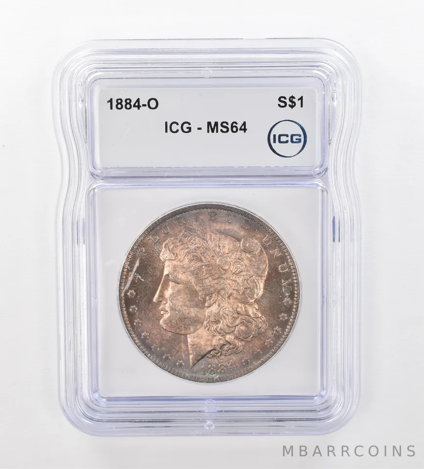 1884-O Morgan Silver Dollar MS64 ICG Beautiful Tone *1001