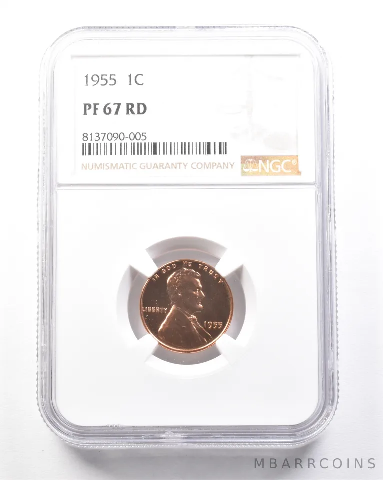 1955 Lincoln Memorial Cent PF67 RD NGC *7807