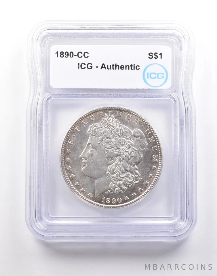 1890-CC Morgan Silver Dollar Authentic ICG *5109