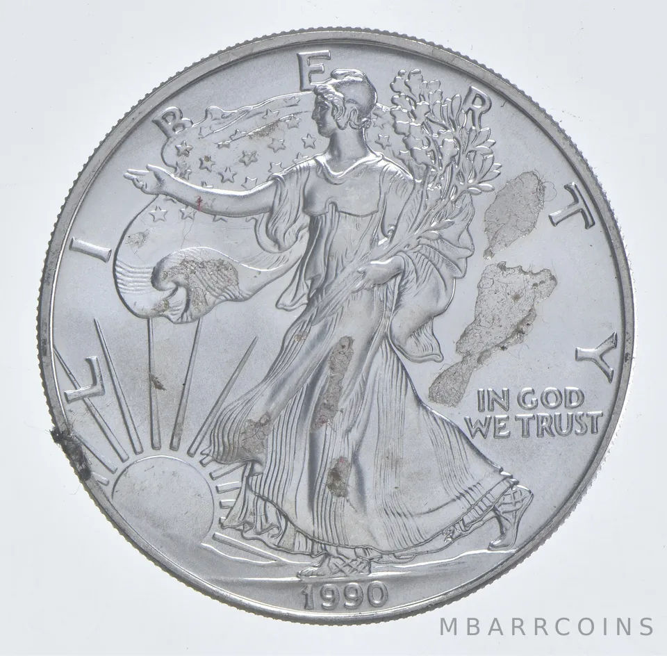 Better Date 1990 American Silver Eagle 1 Troy Oz .999 Fine Silver *026