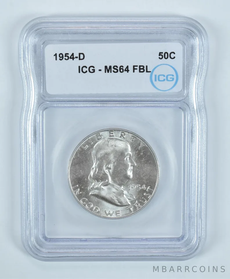 1954-D Franklin Half Dollar MS64 FBL ICG