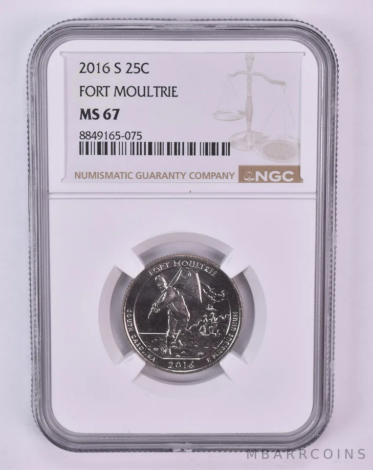 2016-S Washington Quarter Fort Moultrie ATB MS67 NGC Brown Label