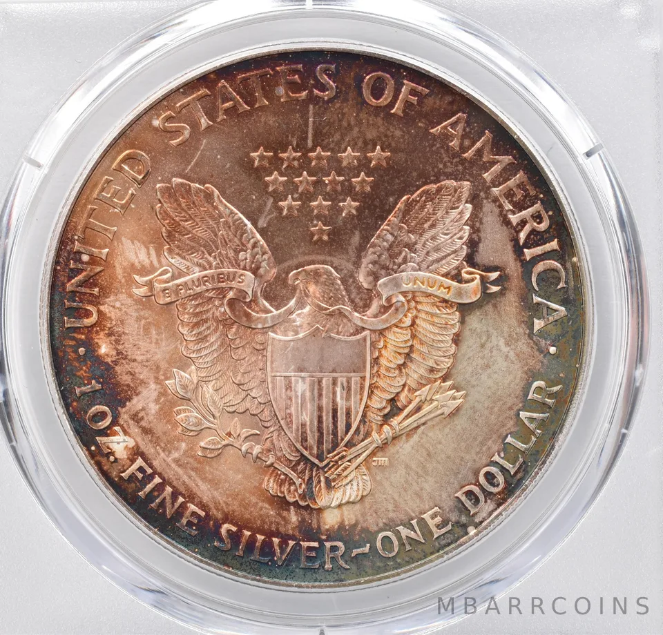 2001 American Silver Eagle MS68 PCGS Beautiful Tone *1212