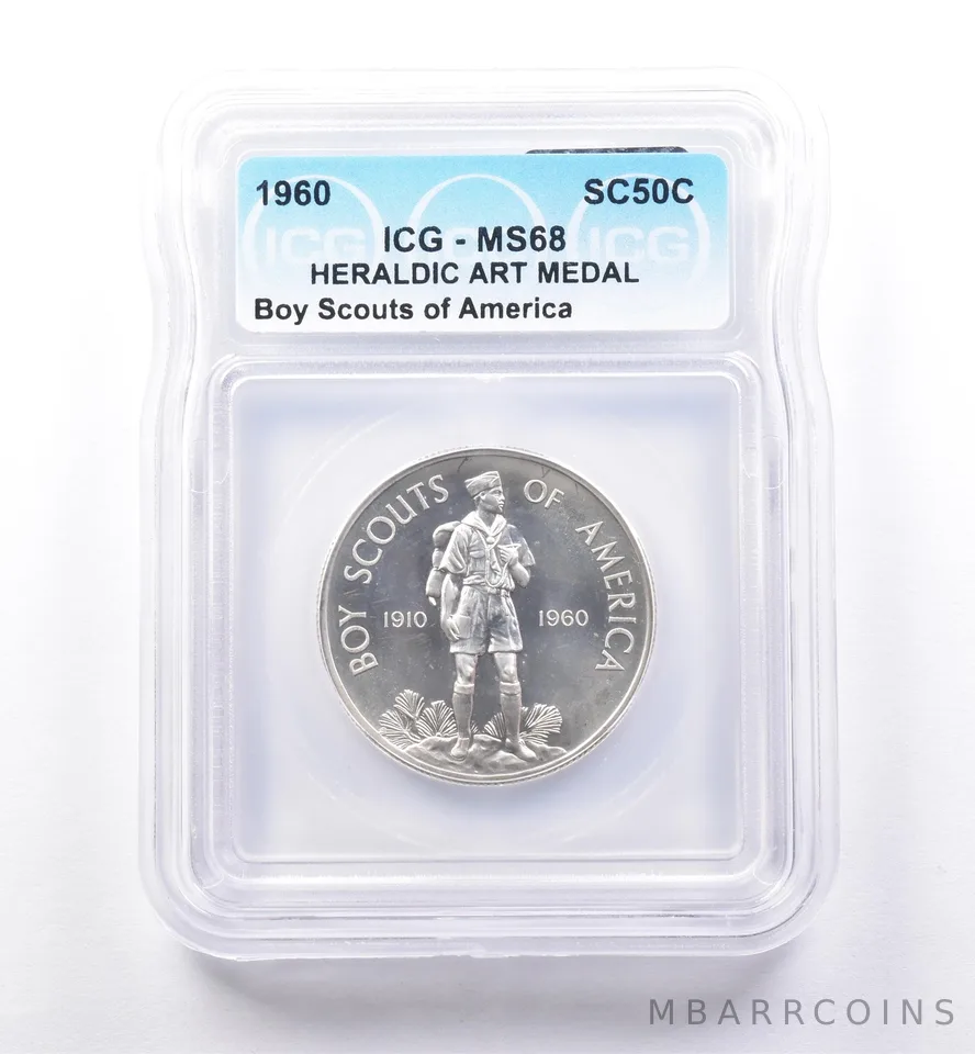 1960 So Called Half Dollar Boy Scouts Of America MS68 ICG *8486