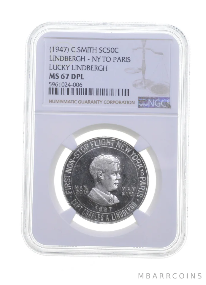 MS67 DPL (1947) Lindbergh Ny To Paris C.Smith So Called Half Dollar - NGC a5740