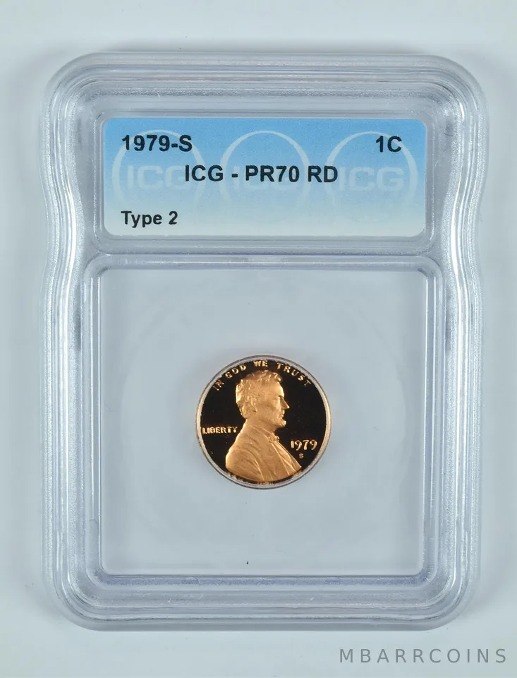 1979-S Lincoln Memorial Cent Type 2 PR70 RD ICG