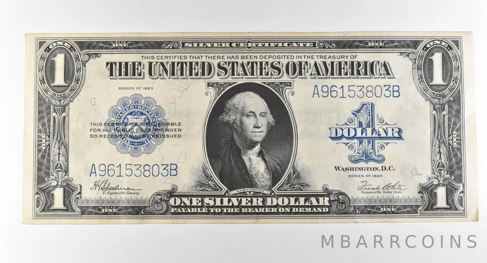 1923 $1 Silver Certificate Large Note Blue Seal *2937