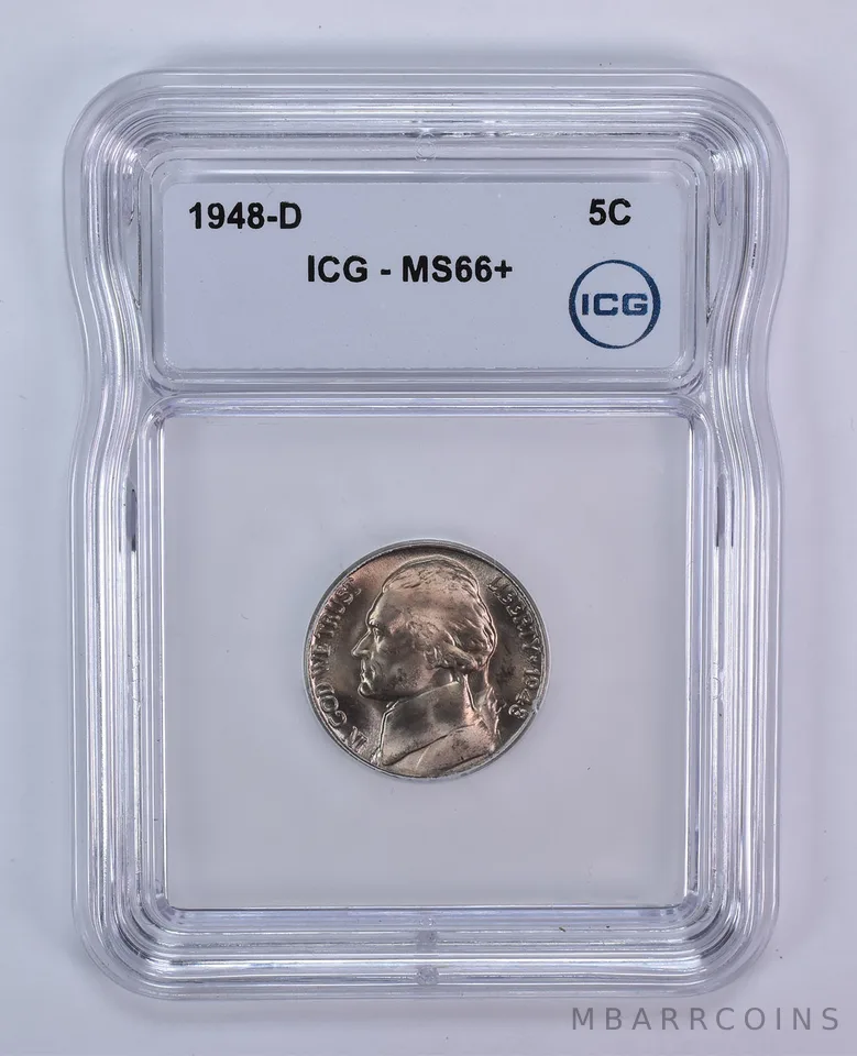 1948-D Jefferson Nickel MS66+ ICG