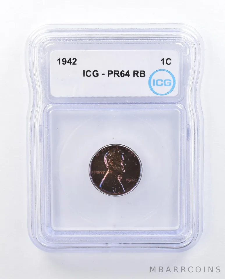1942 Lincoln Wheat Cent PR64 RB ICG Beautiful Tone *4135