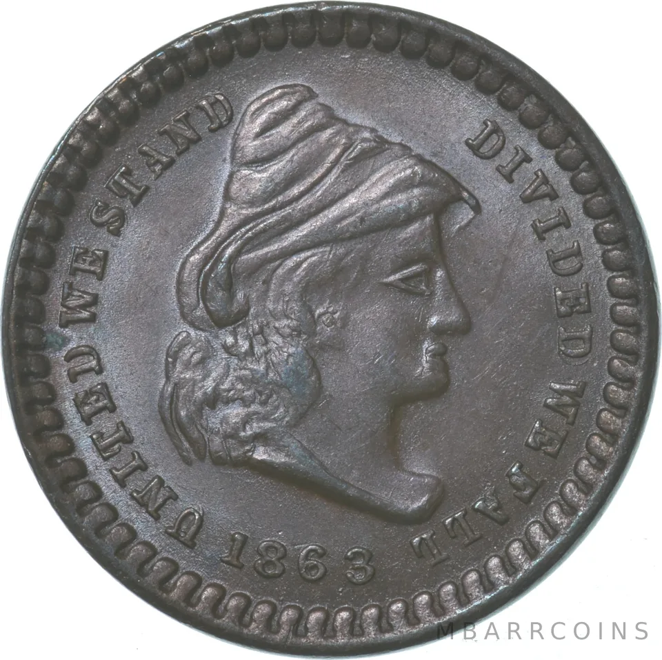 1863 Army & Navy Civil War Token *8265