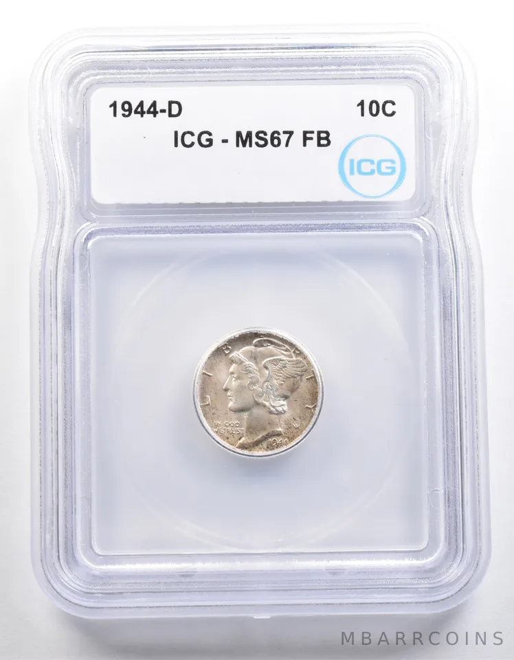 1944-D Mercury Dime MS67 FB ICG *4032