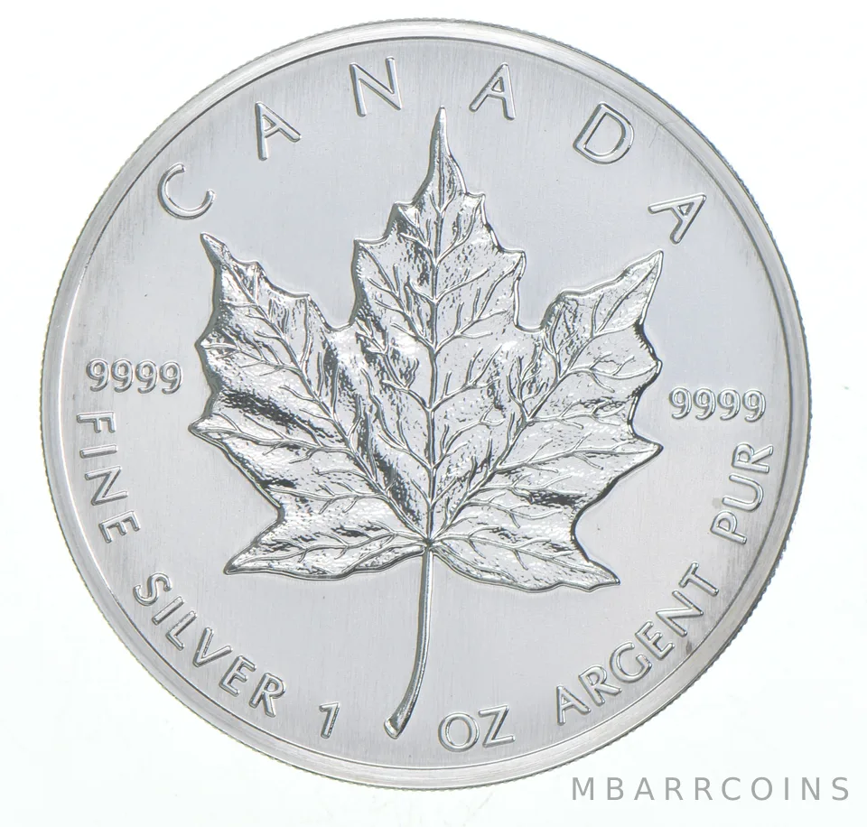 1988 Canada 5 Dollars Silver Maple Leaf 1 Oz Silver BU