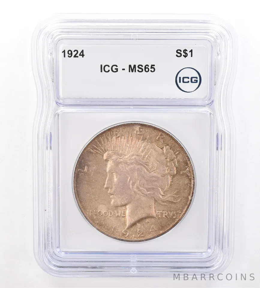 1924 Peace Silver Dollar MS65 ICG Beautiful Tone *7392