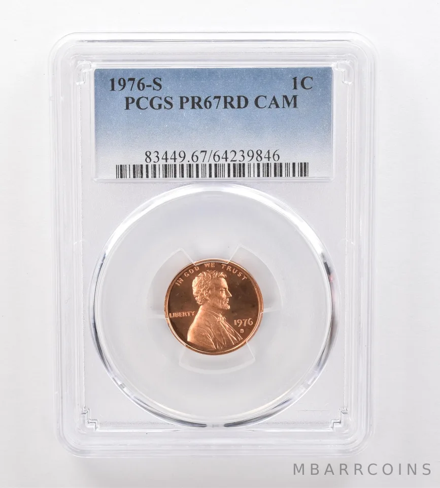 1976-S Lincoln Memorial Cent PR67 RD CAM PCGS Beautiful Tone *2083