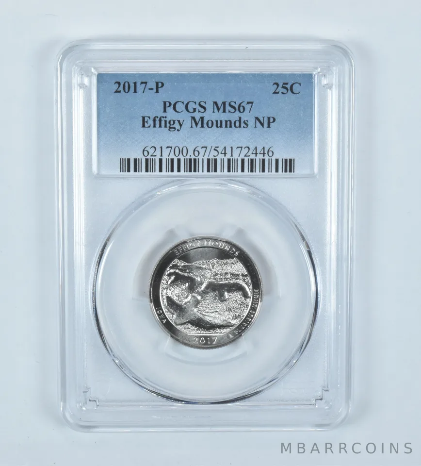 2017-P Washington Quarter ATB Effigy Mounds MS67 PCGS
