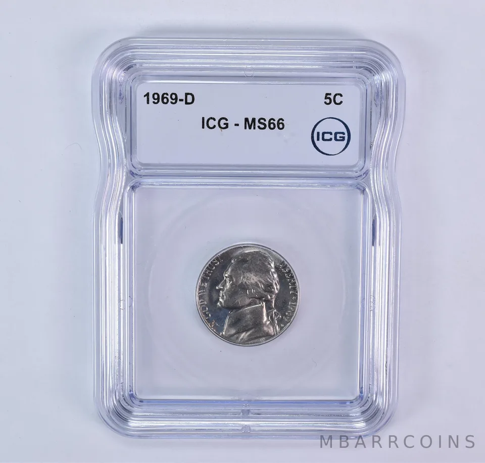1969-D Jefferson Nickel MS66 ICG