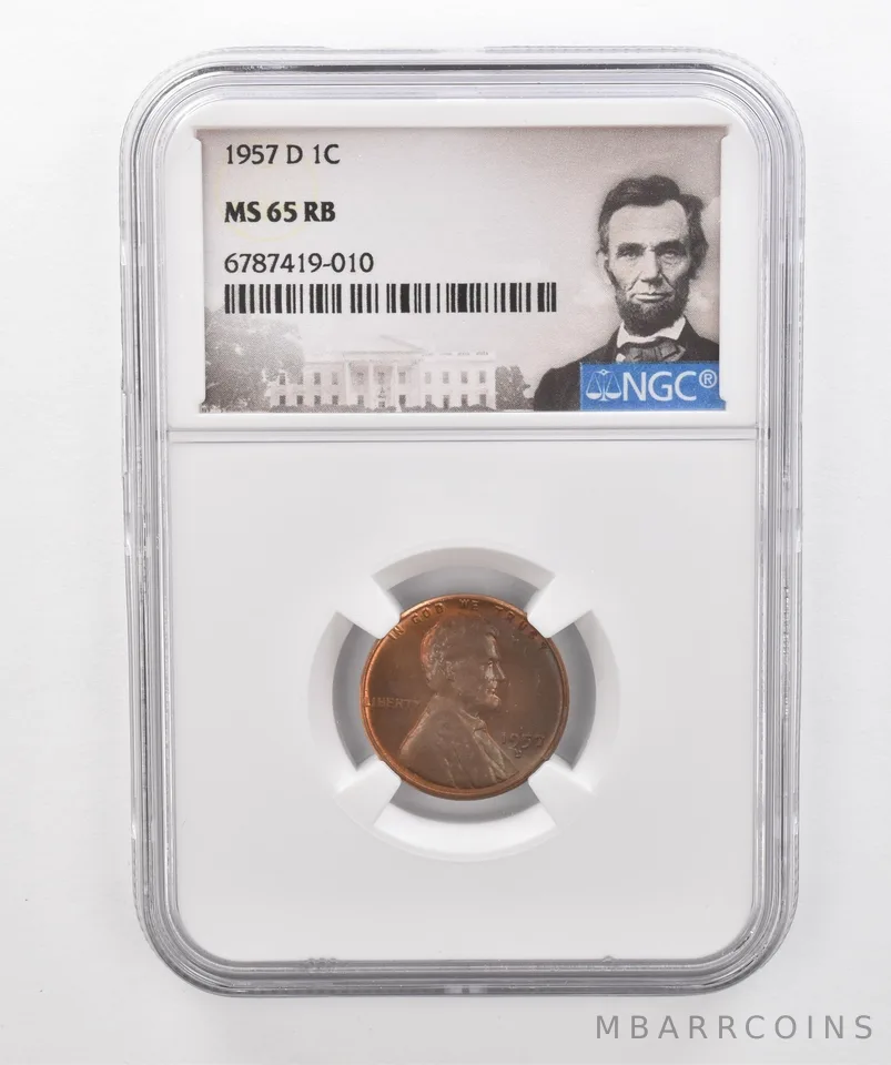1957-D Lincoln Wheat Cent MS65 RB NGC Beautiful Tone *2949