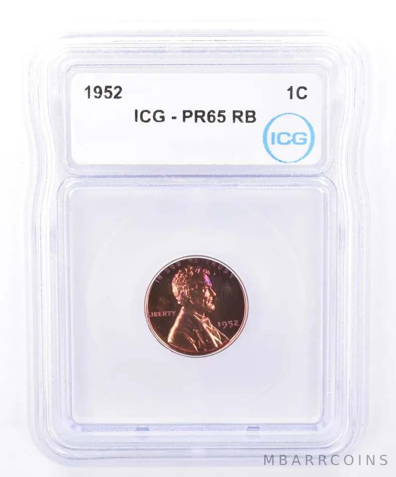 1952 Lincoln Wheat Cent PR65 RB ICG Beautiful Tone *9301