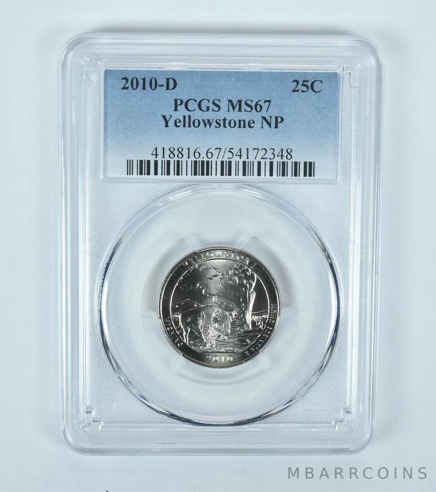 2010-D Washington Quarter ATB Yellowstone MS67 PCGS