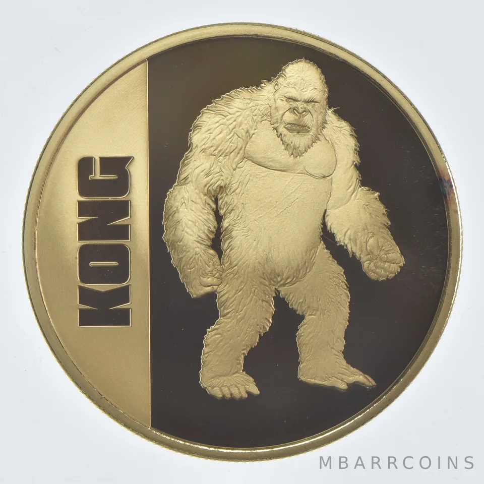 2021 Niue 250 Dollar Gold Godzilla Vs Kong King Kong 1 Oz Gold *1065