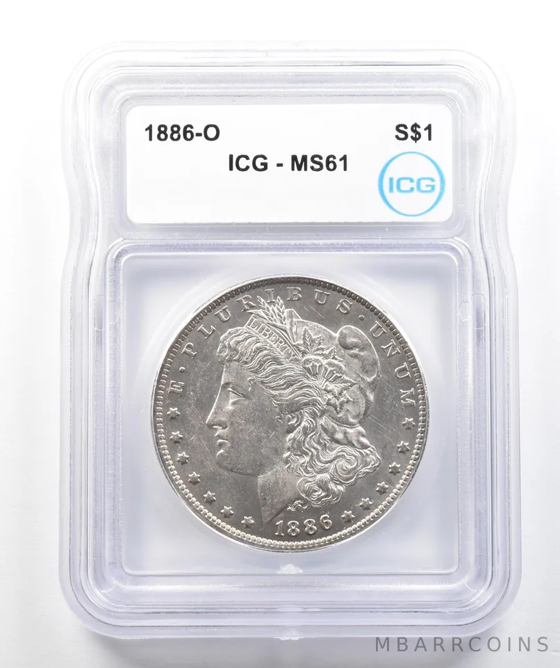1886-O Morgan Silver Dollar MS61 ICG a9868