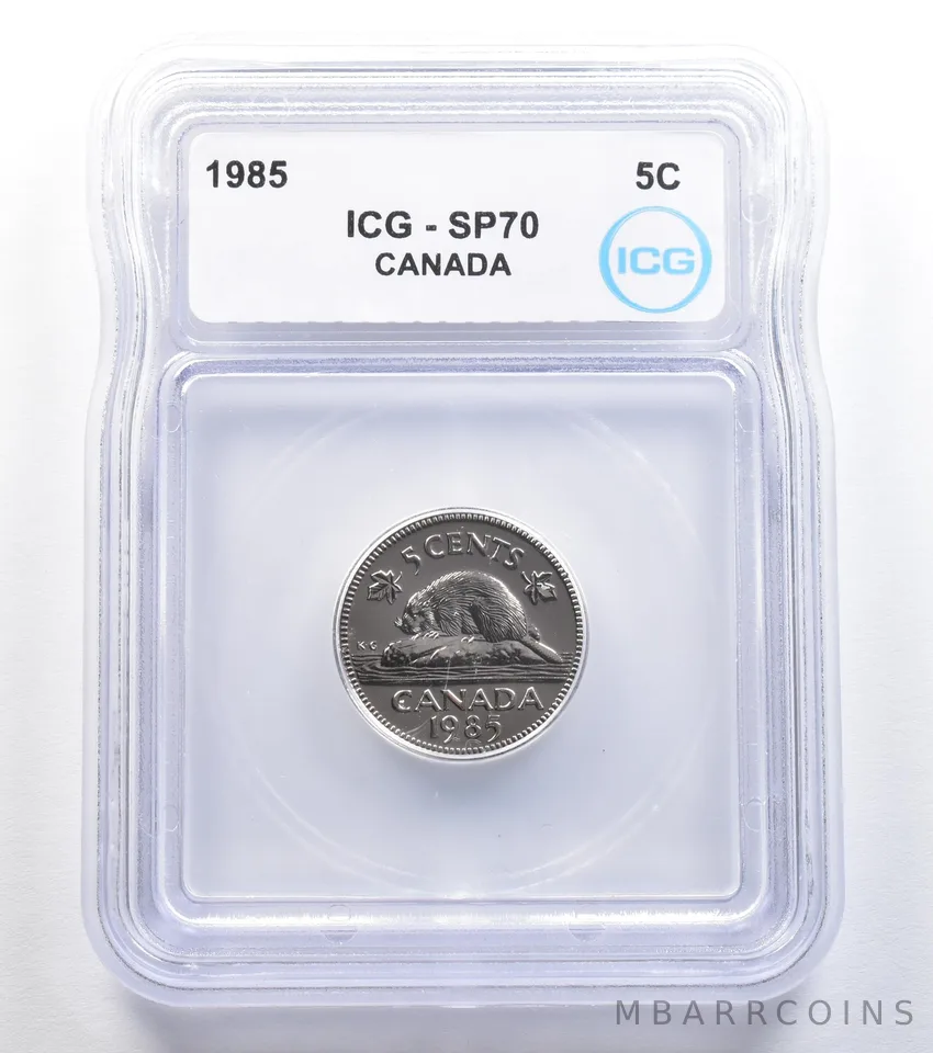 1985 Canada 5 Cent SP70 ICG a7831