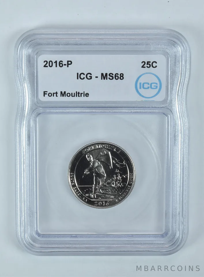 2016-P Washington Quarter ATB Fort Moultrie MS68 ICG