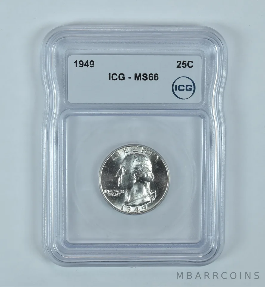 1949 Washington Quarter MS66 ICG