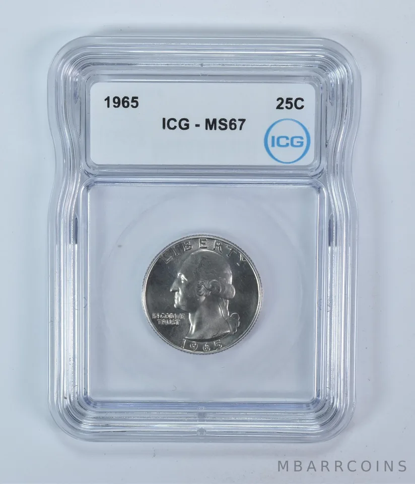 1965 Washington Quarter MS67 ICG