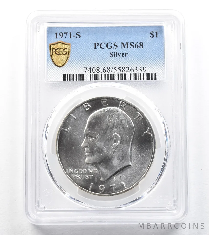 1971-S Eisenhower Silver Dollar MS68 PCGS *0747