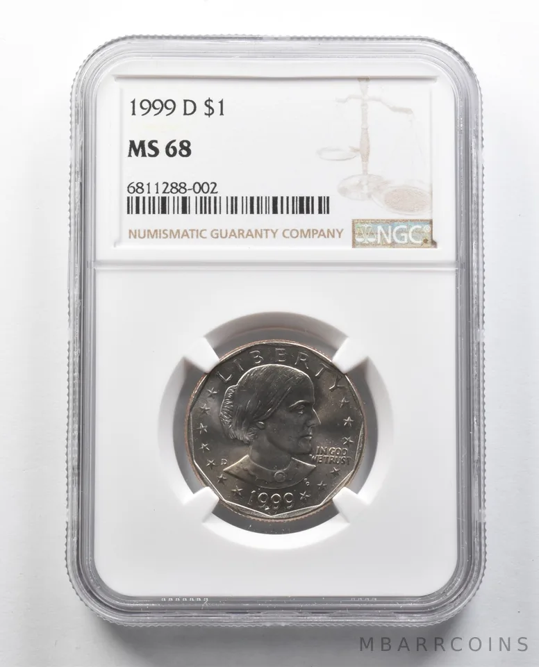 1999-D Susan B Anthony Dollar MS68 NGC