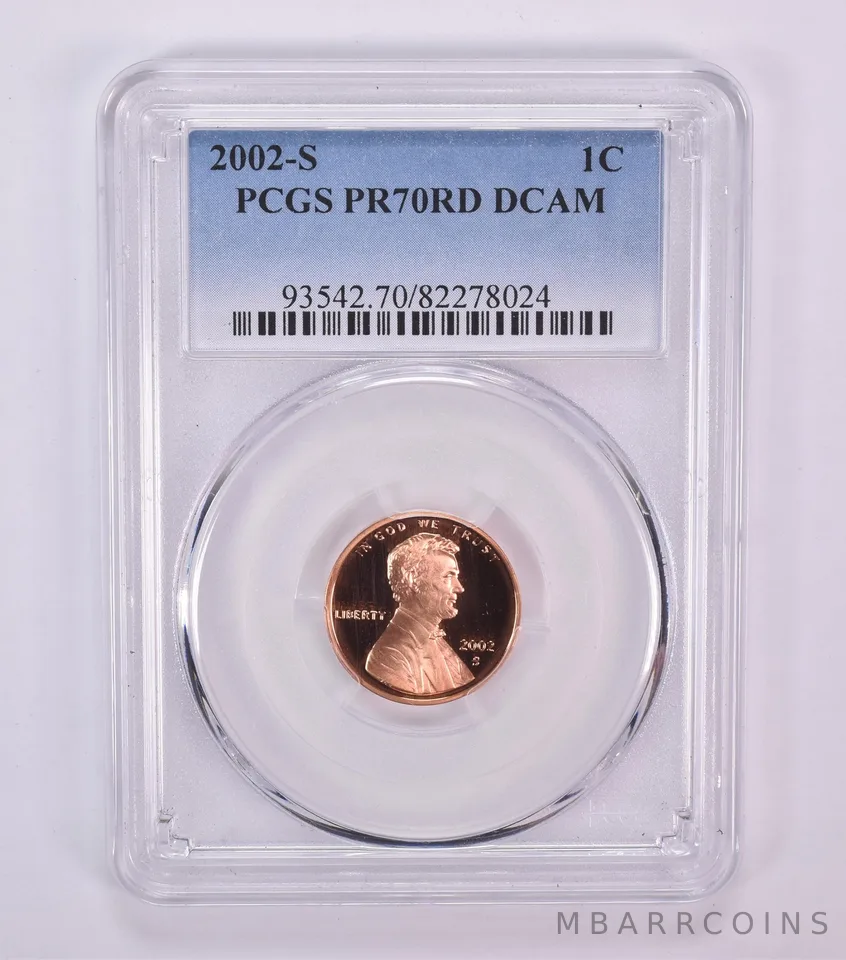 2002-S Lincoln Memorial Cent PR70 RD DCAM PCGS Blue Label