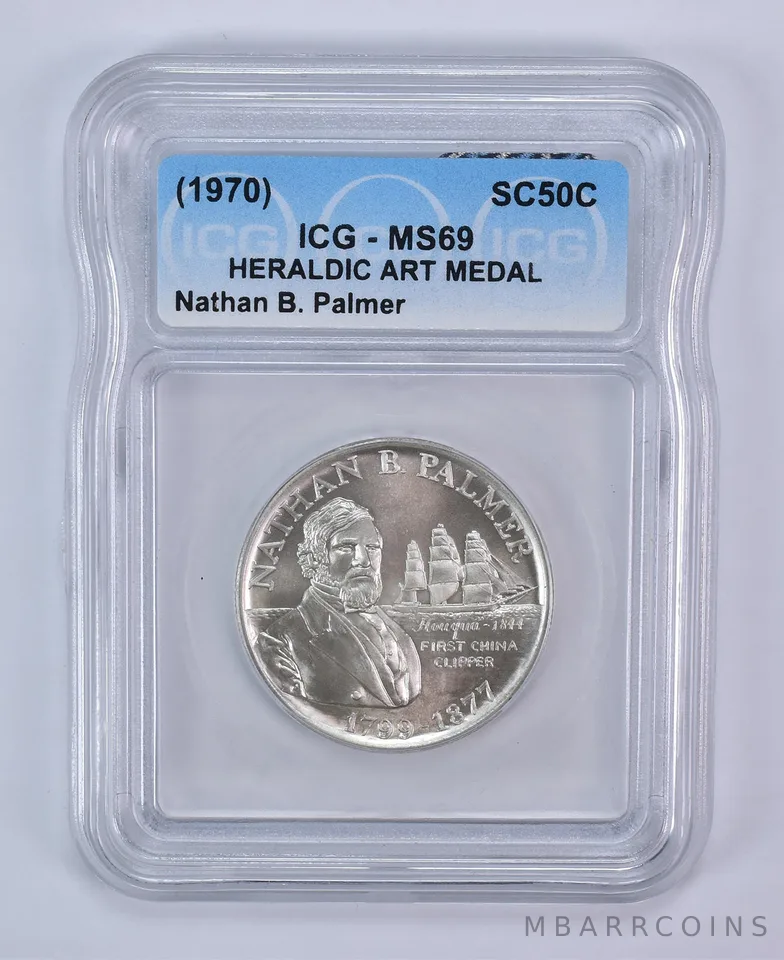1970 So Called Half Dollar Nathan B Palmer MS69 ICG