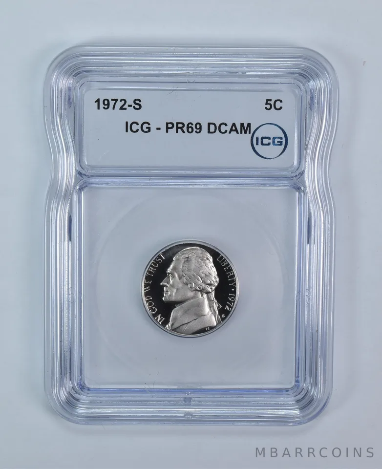 1972-S Jefferson Nickel PR69 DCAM ICG