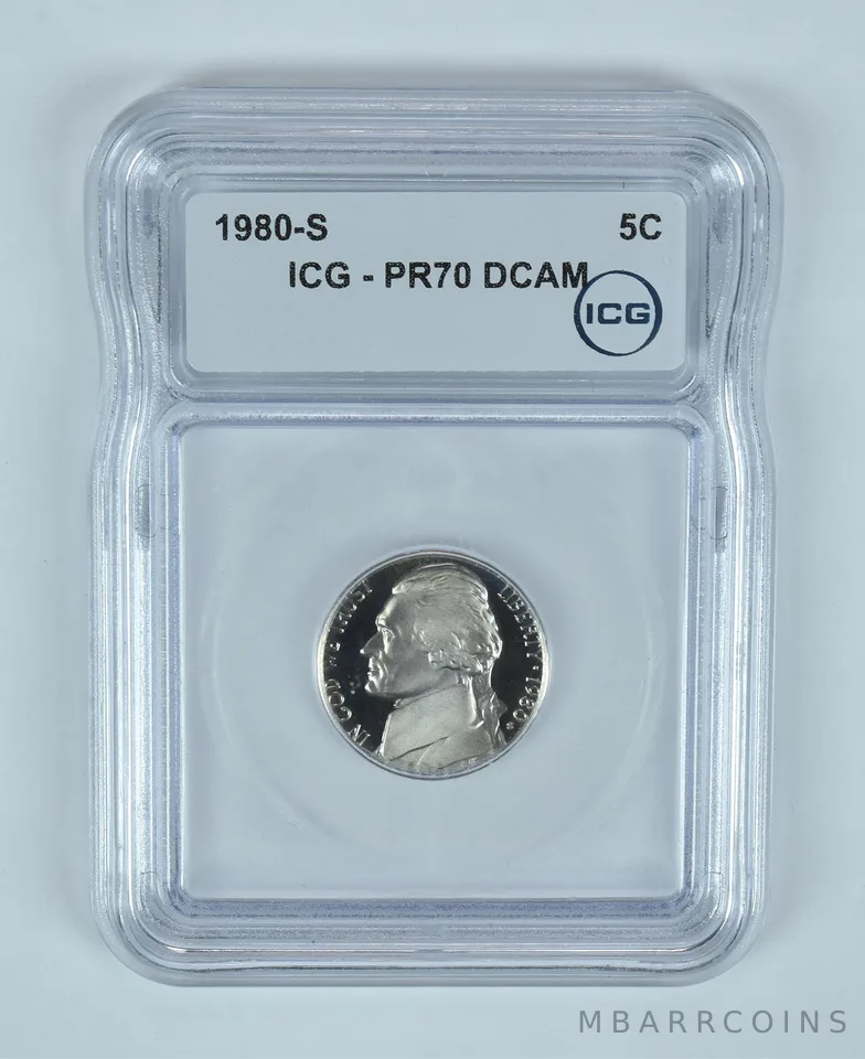 1980-S Jefferson Nickel PR70 DCAM ICG