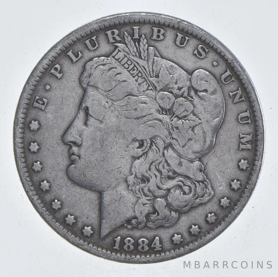 Early - 1884 Morgan Silver Dollar - 90% US Coin *879
