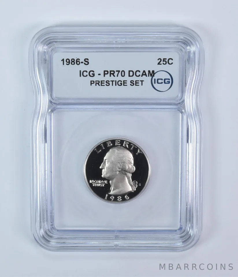 1986-S Washington Quarter Prestige Set PR70 DCAM ICG