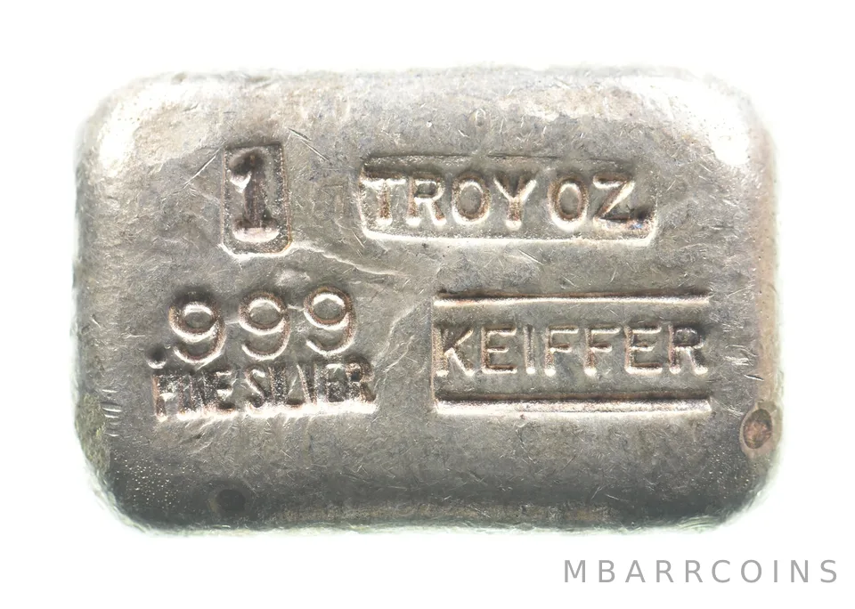 1 Troy Oz Silver Bar Keiffer *0757