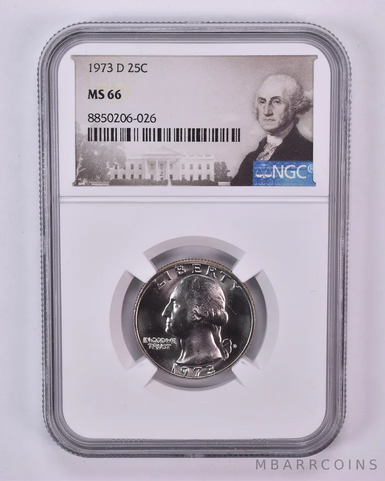 1973-D Washington Quarter MS66 NGC Special Label