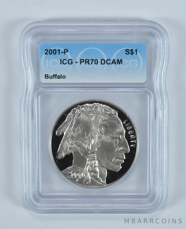 2001-P Buffalo Commemorative Silver Dollar PR70 DCAM ICG