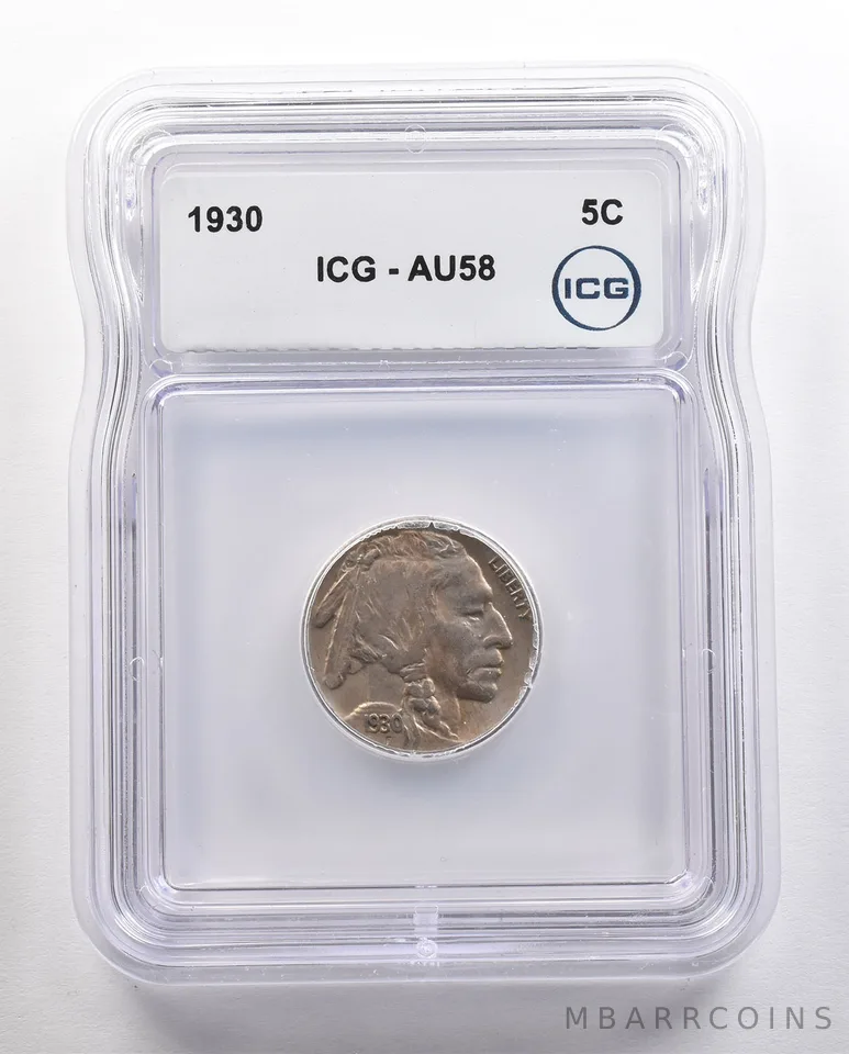 1930 Indian Head Buffalo Nickel AU58 ICG *4433