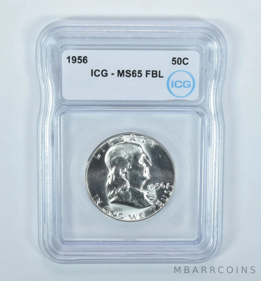 1956 Franklin Half Dollar MS65 FBL ICG