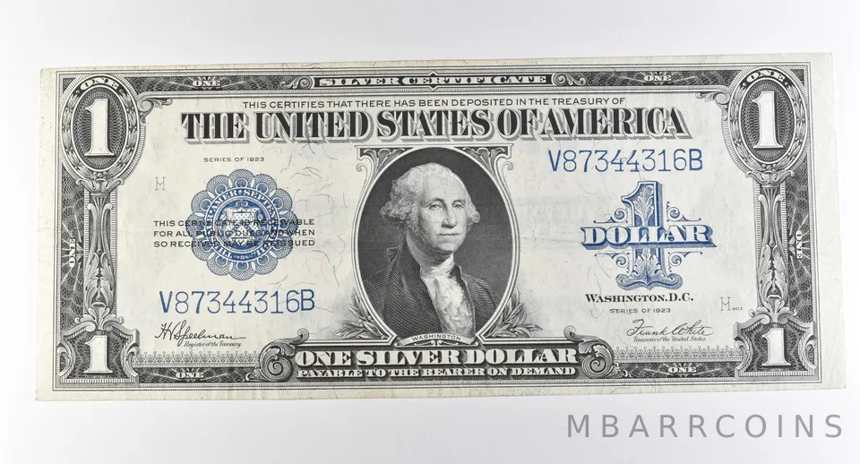 1923 $1 Silver Certificate Large Note Blue Seal *2944