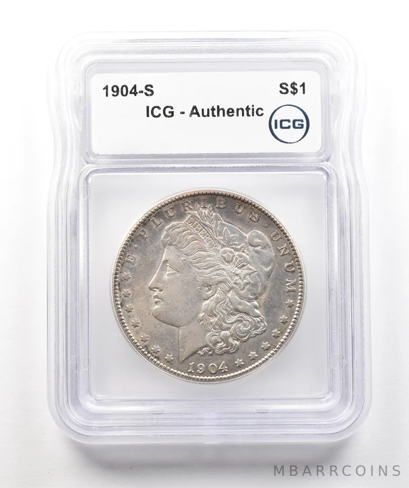1904-S Morgan Silver Dollar Authentic ICG a4302