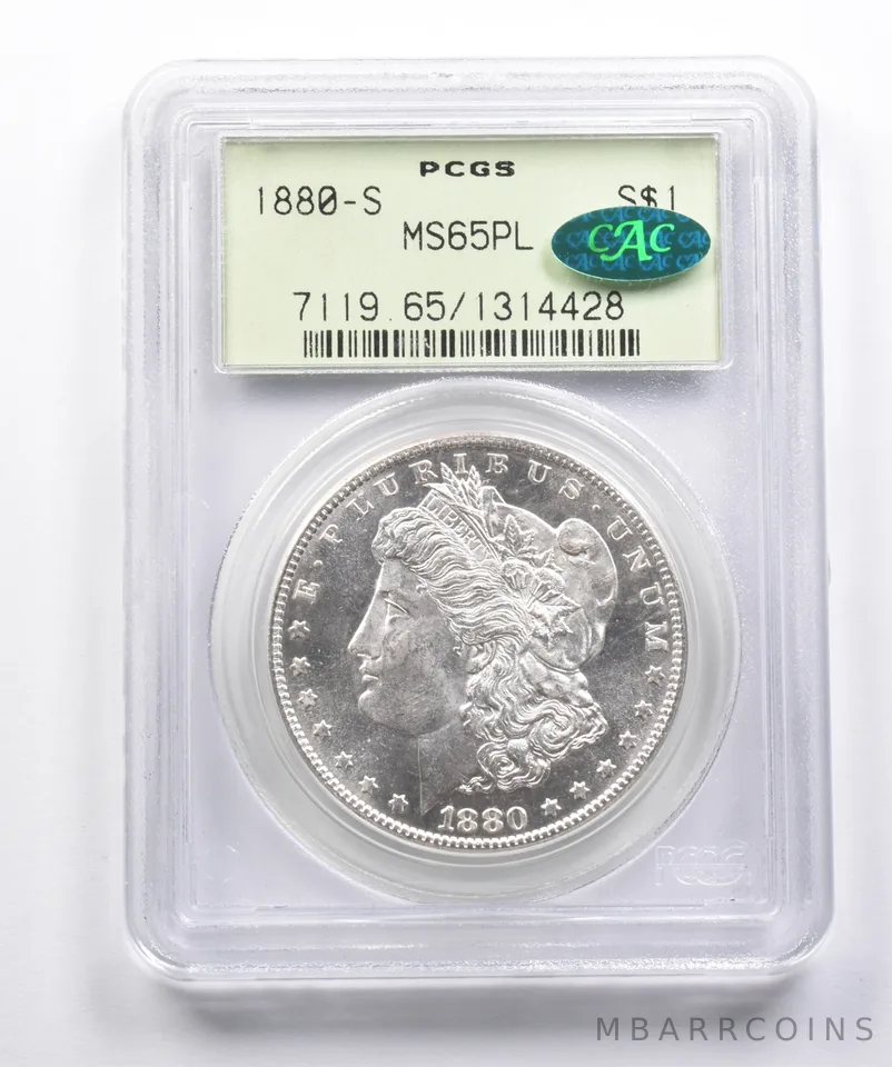 MS65 PL 1880-S Morgan Silver Dollar CAC PCGS OGH PQ Upgrade? a3621