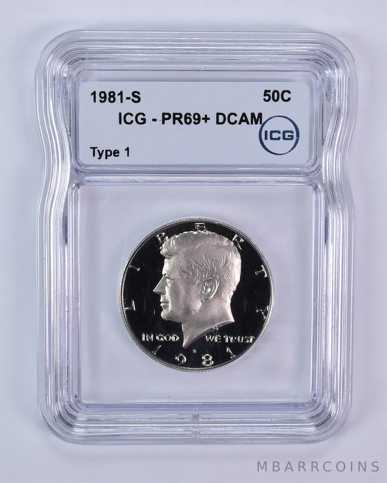 1981-S Kennedy Half Dollar Type 1 PR69+ DCAM ICG