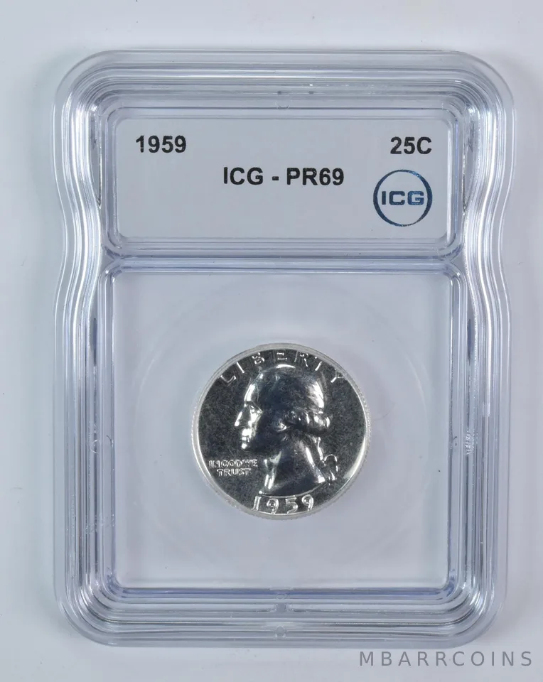 1959 Washington Quarter PR69 ICG