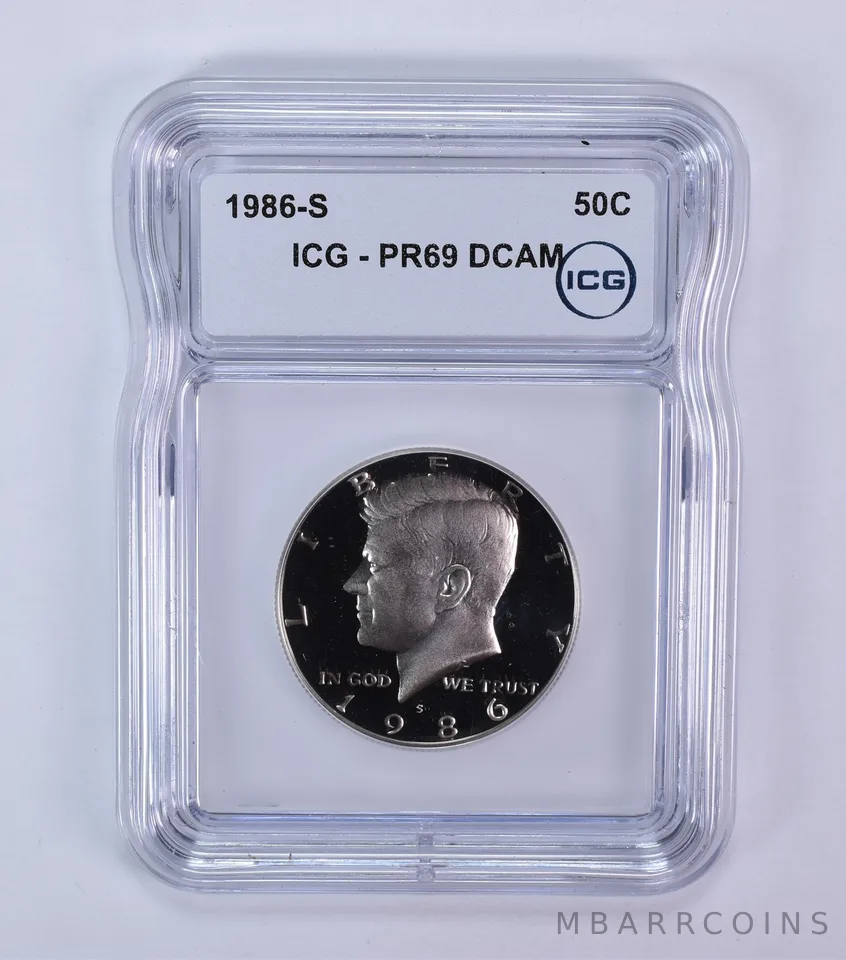 1986-S Kennedy Half Dollar PR69 DCAM ICG