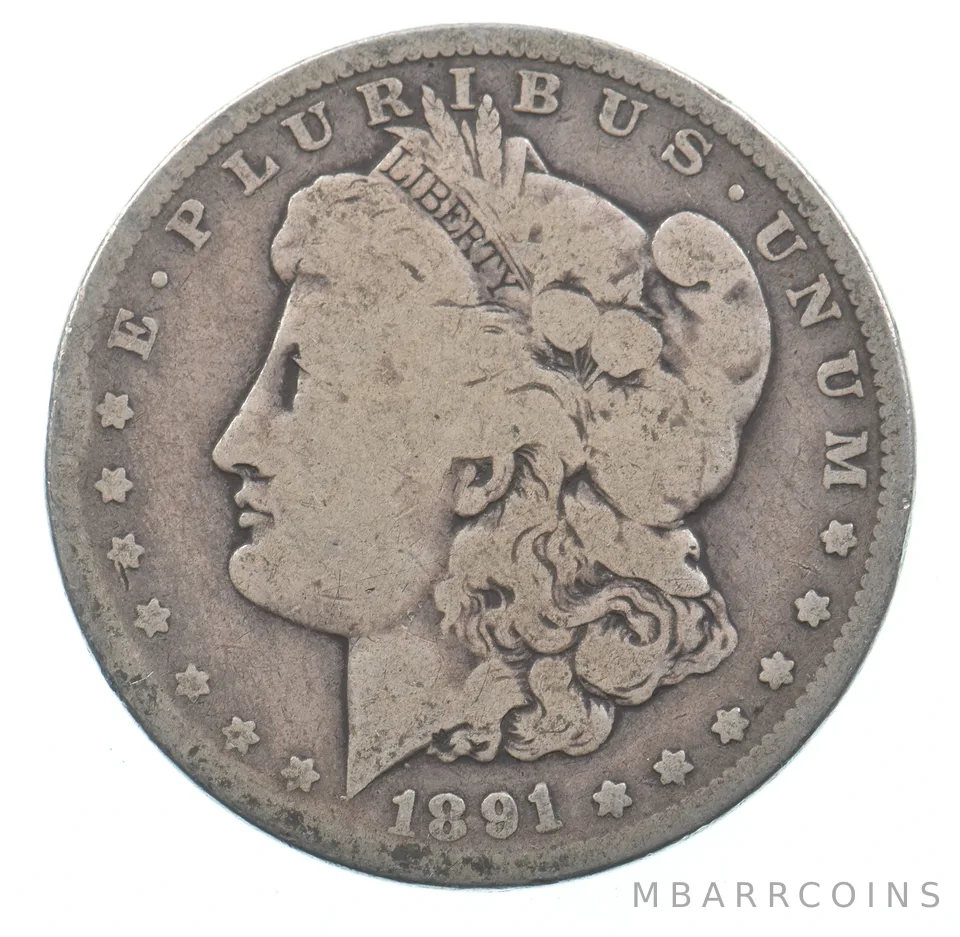 Early - 1891 Morgan Silver Dollar - 90% US Coin *529