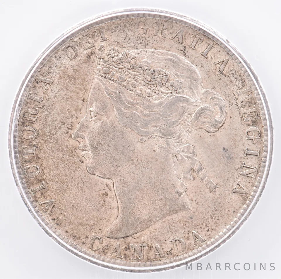 1871 H Canada 25 Cents MS62 ICG Beautiful Tone *1922